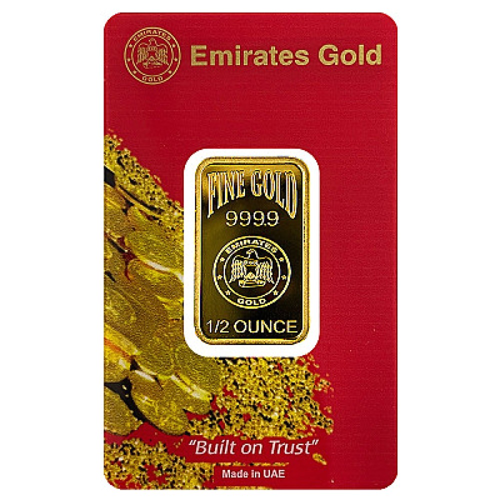 1/2 oz Fine Gold Bar 999.9 - Emirates Gold
