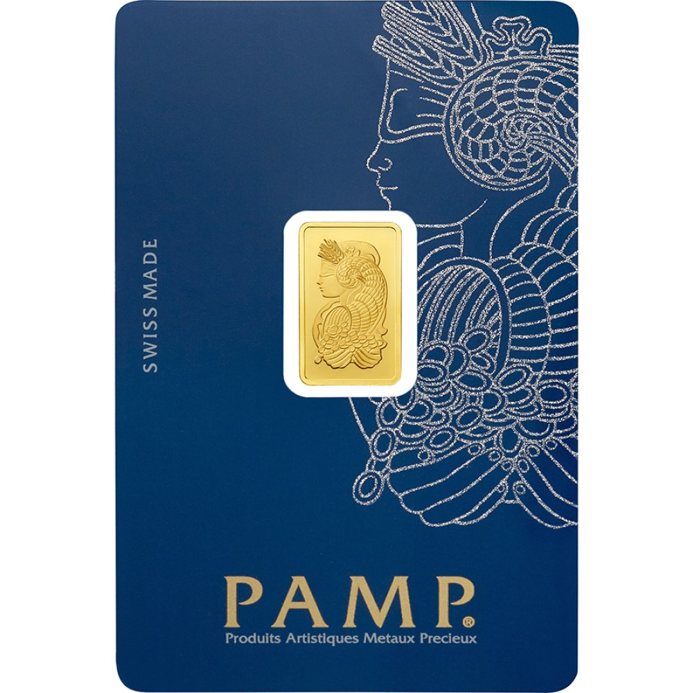 2.5 gram Fine Gold Bar 999.9 - PAMP Suisse Lady Fortuna Veriscan