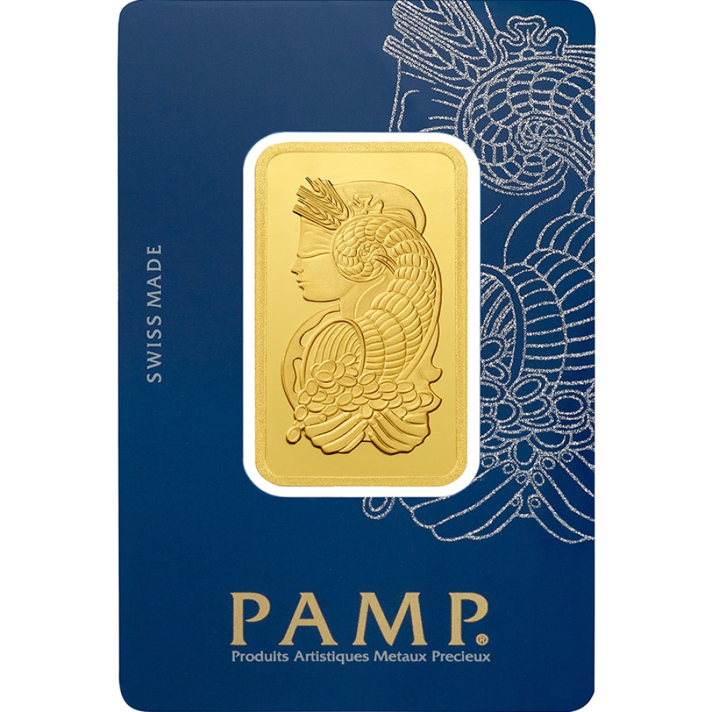 1 oz Fine Gold Bar 999.9 - PAMP Suisse Lady Fortuna Veriscan