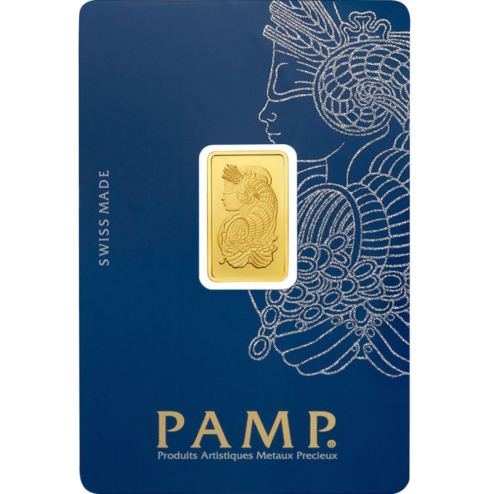 5 gram Fine Gold Bar 999.9 - PAMP Suisse Lady Fortuna Veriscan