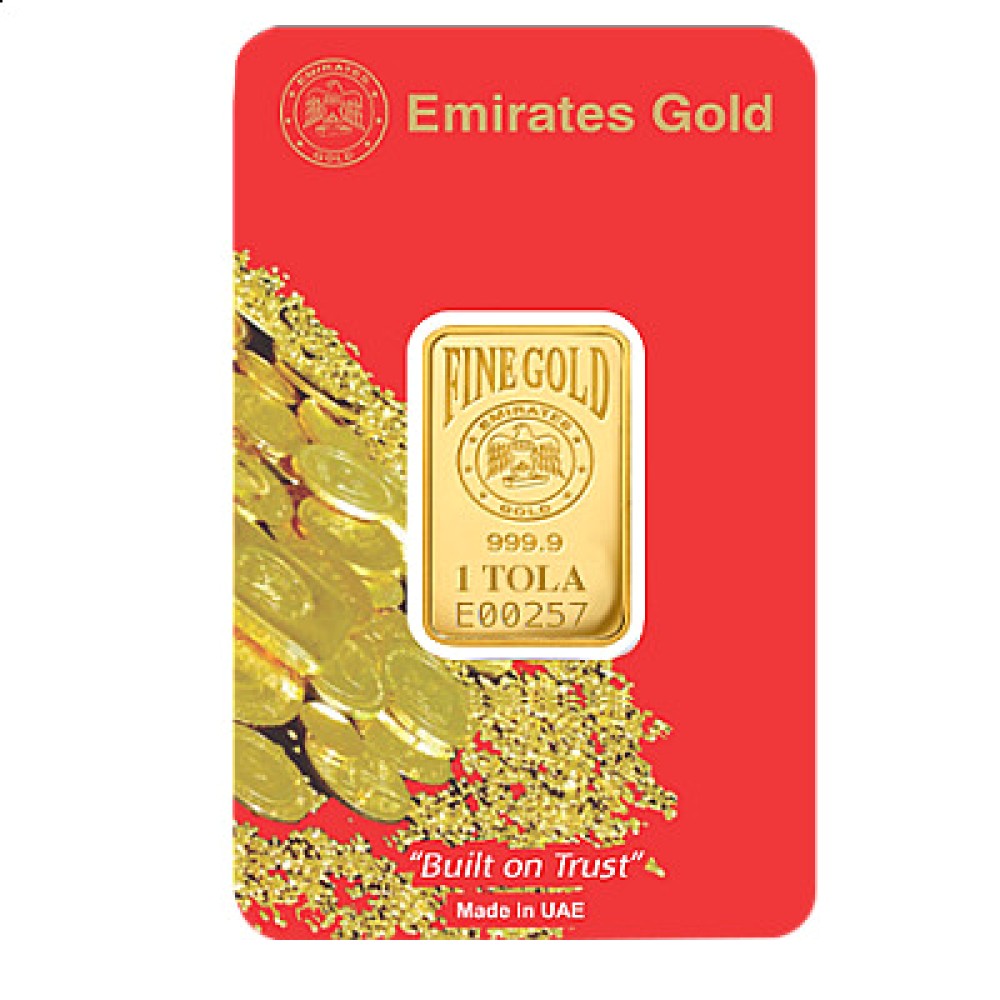 1 tola Fine Gold Bar 999.9 - Emirates Gold