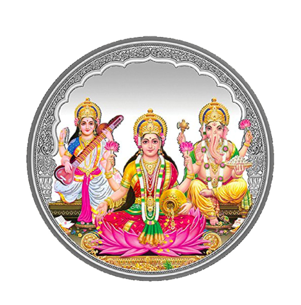 Lakshmi Ganesha 50 Gram Silver Coin - 999.9